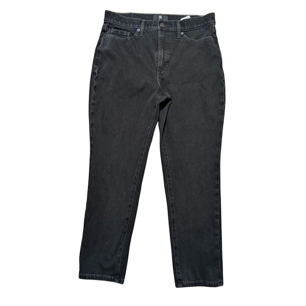 Banana Republic Woman's Black, High rise, Denim Jeans 31 (14), Slightly tapered